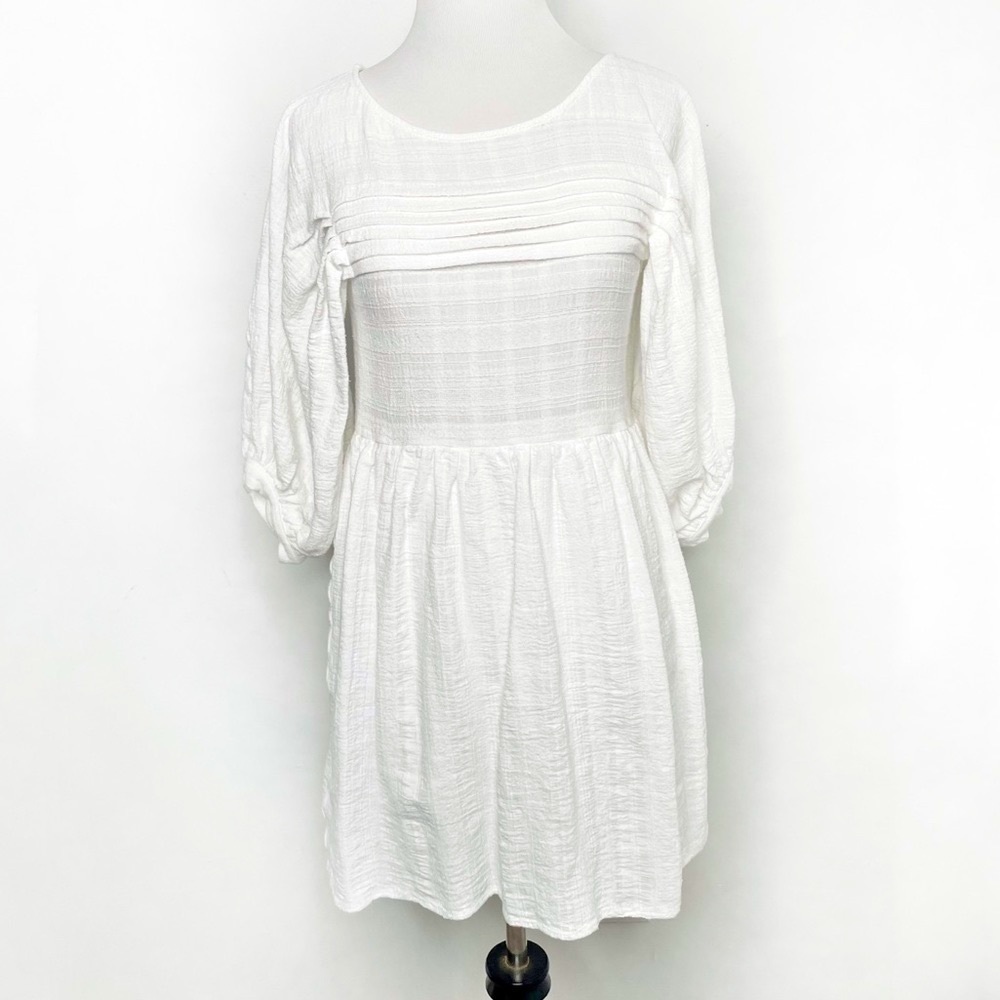 Free the Roses batwing white boho dress - Picture 3 of 6